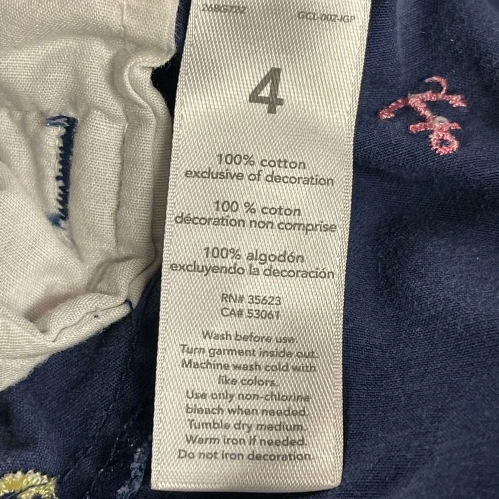 Carter’s Boy’s Nautical Navy Blue Cotton Shorts Size 4